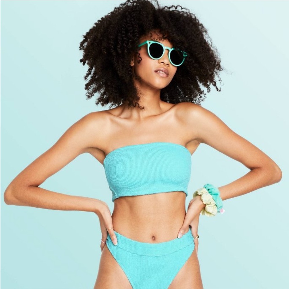 Stoney Clover Lane X Target Puckered Bandeau Bikini Top
